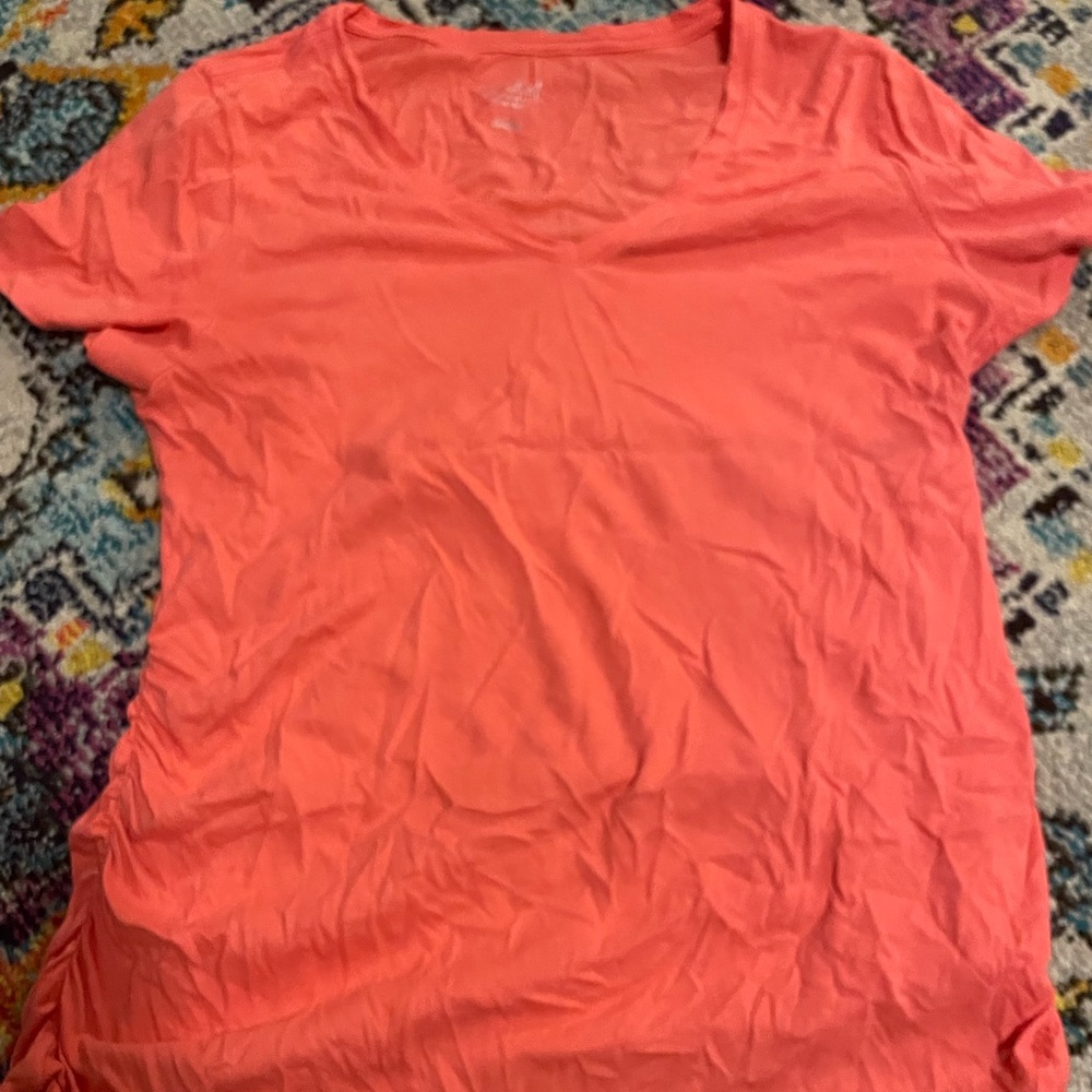 Hot pink Isabel maternity v neck tee - large
